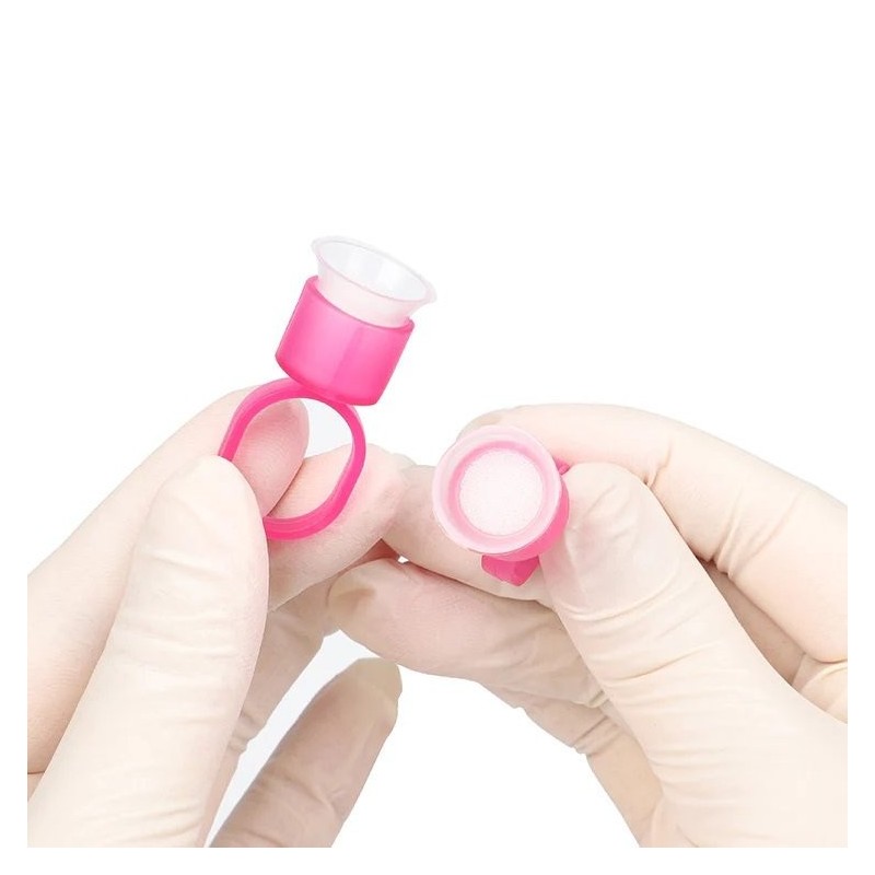 Pierścionek na kubeczek 12mm - różowy