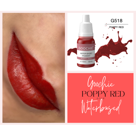 Goochie Water-Based Pigment 10ml - Poppy Red